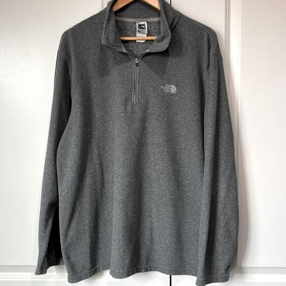 The North Face Gray TKA 100 1/4 Zip Pullover Fleece Sweater Men’s Size X… - Picture 1 of 6
